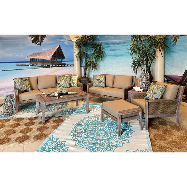 Foundry Select Parksdale Eucalyptus Outdoor Coffee Table Wayfair